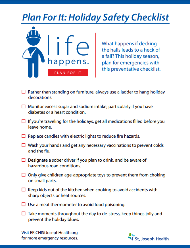 Plan for it holiday safety checklist.